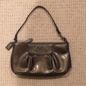 Coach Bronze Patent Leather Wristlet